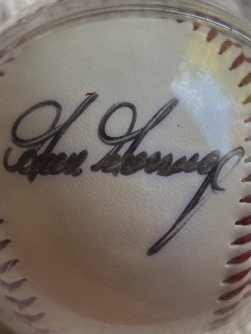 Autographed baseball  A’s Athletics Baseball with Signatures 1993